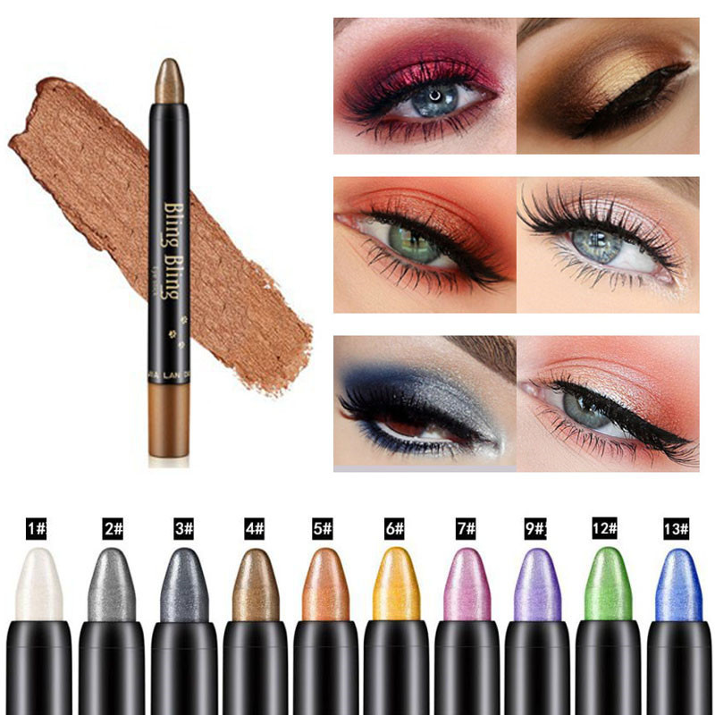 Pearlescent Silkworm Eyeshadow Pen Lasting Waterproof And Not Blooming Shiny Pearlescent Gel Pen 15 Color Eye Shadow Pen - Image 4