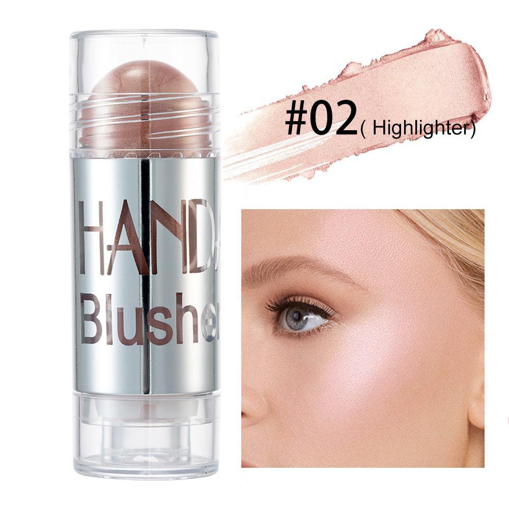 Cheek Blusher Shimmer Blush Stick Face Makeup Highlighter Bronzer Contour Cream Long-lasting Facial Make Up Cosmetics - Image 5