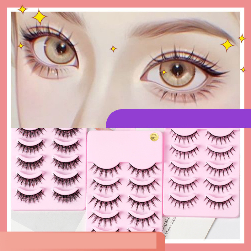 5 Pairs Manga Lashes New Arrival Anime Cosplay Natural Wispy Korean Makeup Artificial False Eyelashes - Image 5