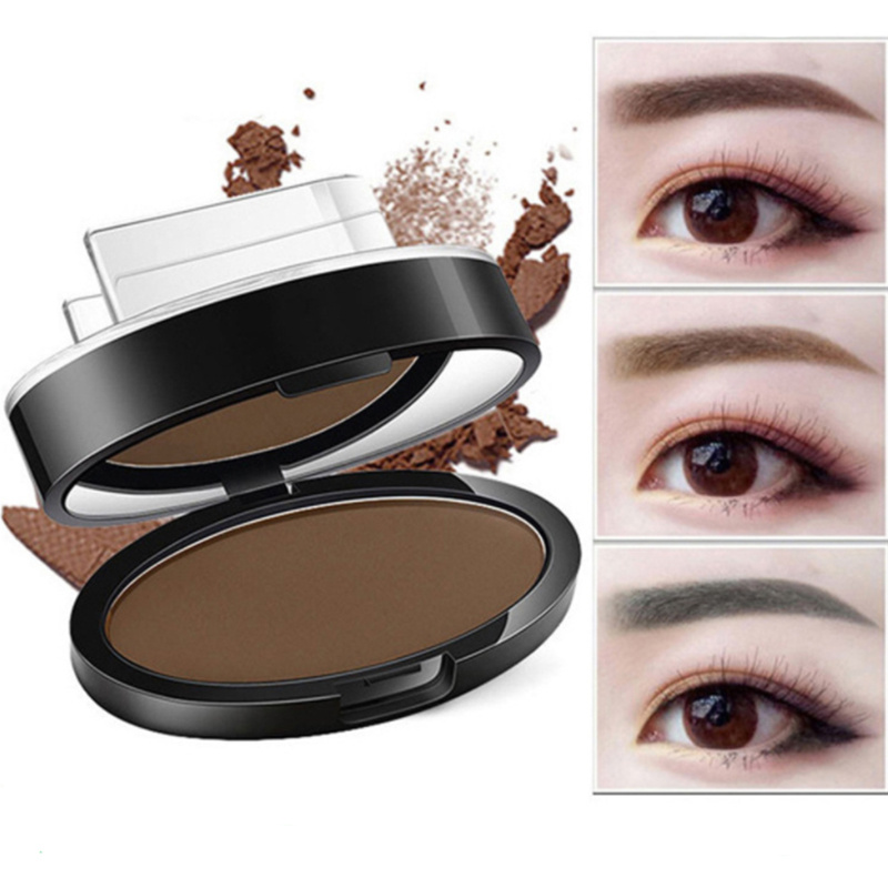 Eyebrow Powder Stamp Tint Stencil Kit Cosmetics Professional Makeup Waterproof Eye Brow Stamp Lift Eyebrow Enhancers Stencil Kit - Image 3