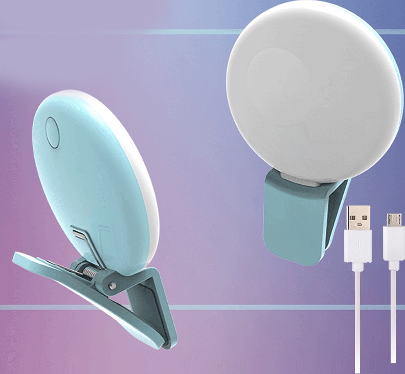 Mini Fill Light For Beauty Selfie Round Live Clip External LEDmini Small Q Mobile Phone Selfie Fill Light - Image 2