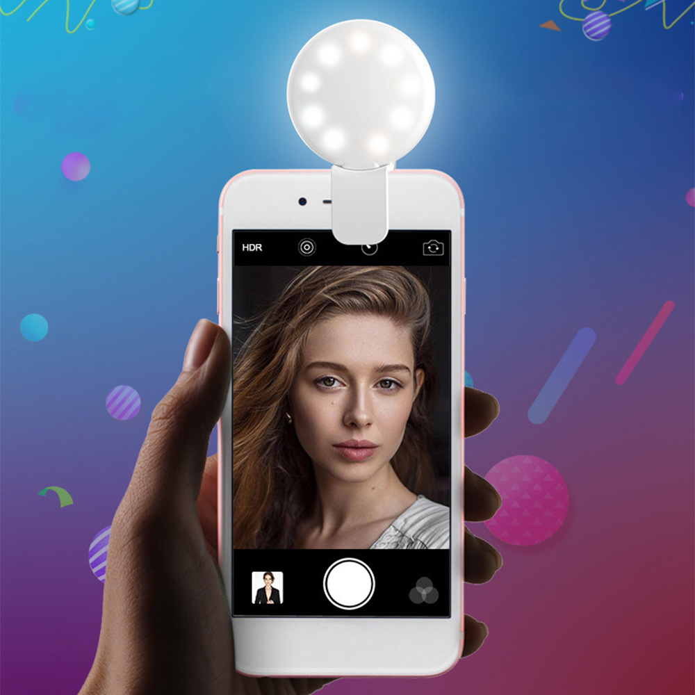 Mini Fill Light For Beauty Selfie Round Live Clip External LEDmini Small Q Mobile Phone Selfie Fill Light - Image 10