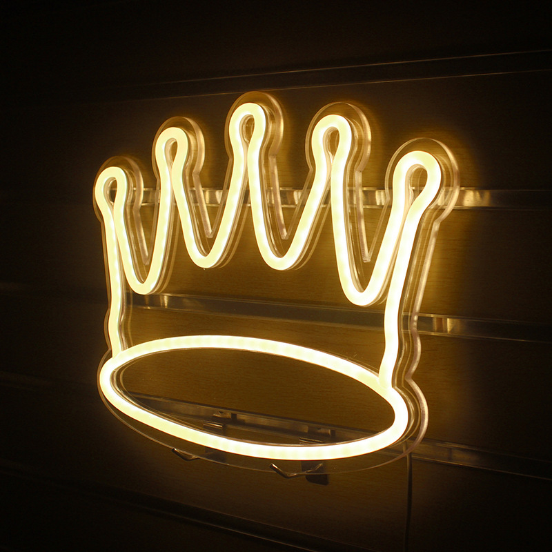 Hot Sale Internet Celebrity Atmosphere Luminous Crown Neon Light Ins Wind Decorative LED Lights Custom - Image 3