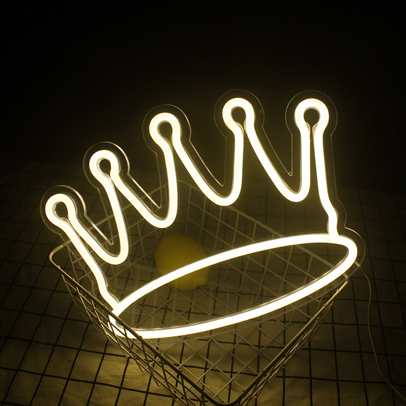 Hot Sale Internet Celebrity Atmosphere Luminous Crown Neon Light Ins Wind Decorative LED Lights Custom - Image 5