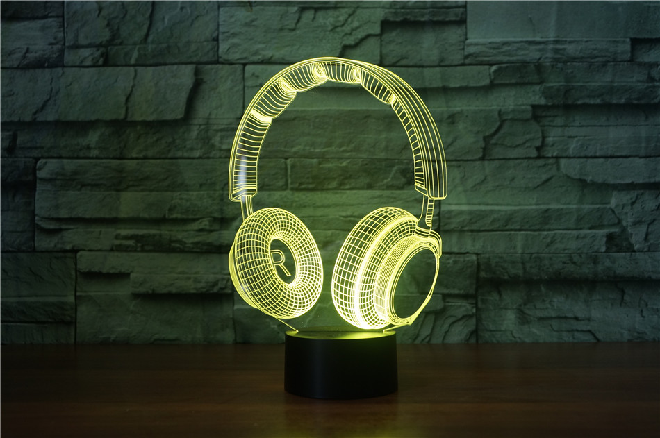 Stereo earphone illusion decorative table lamp - Image 6