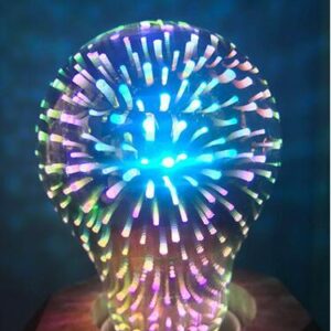 ST64 G95 filament lamp, LED full star 3D bulb, decorative colored 3D Edison light bulb