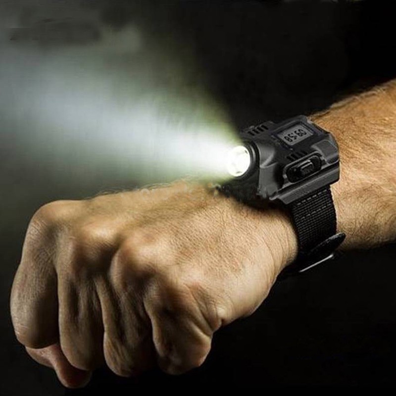 LED Display Wrist Watch Tactical Flashlight - Image 4