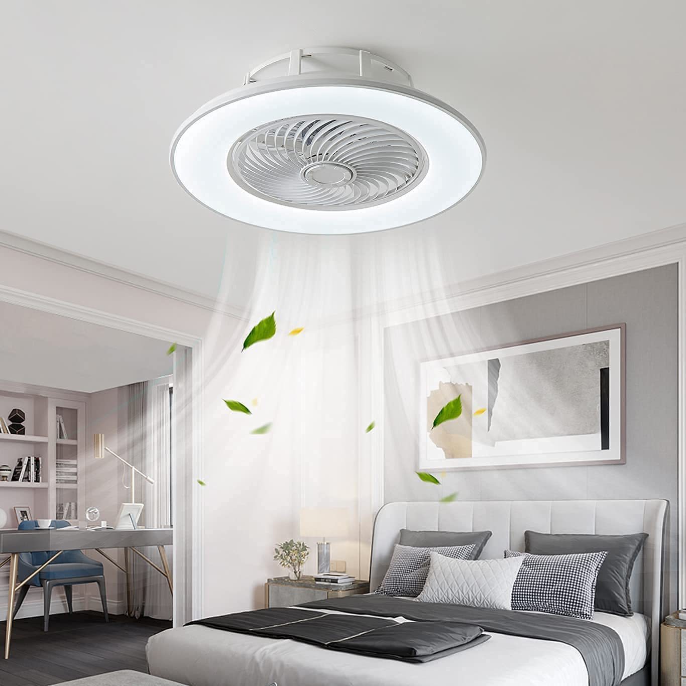 Simple Invisible Fan Light Smart Bedroom Ceiling Light - Image 6