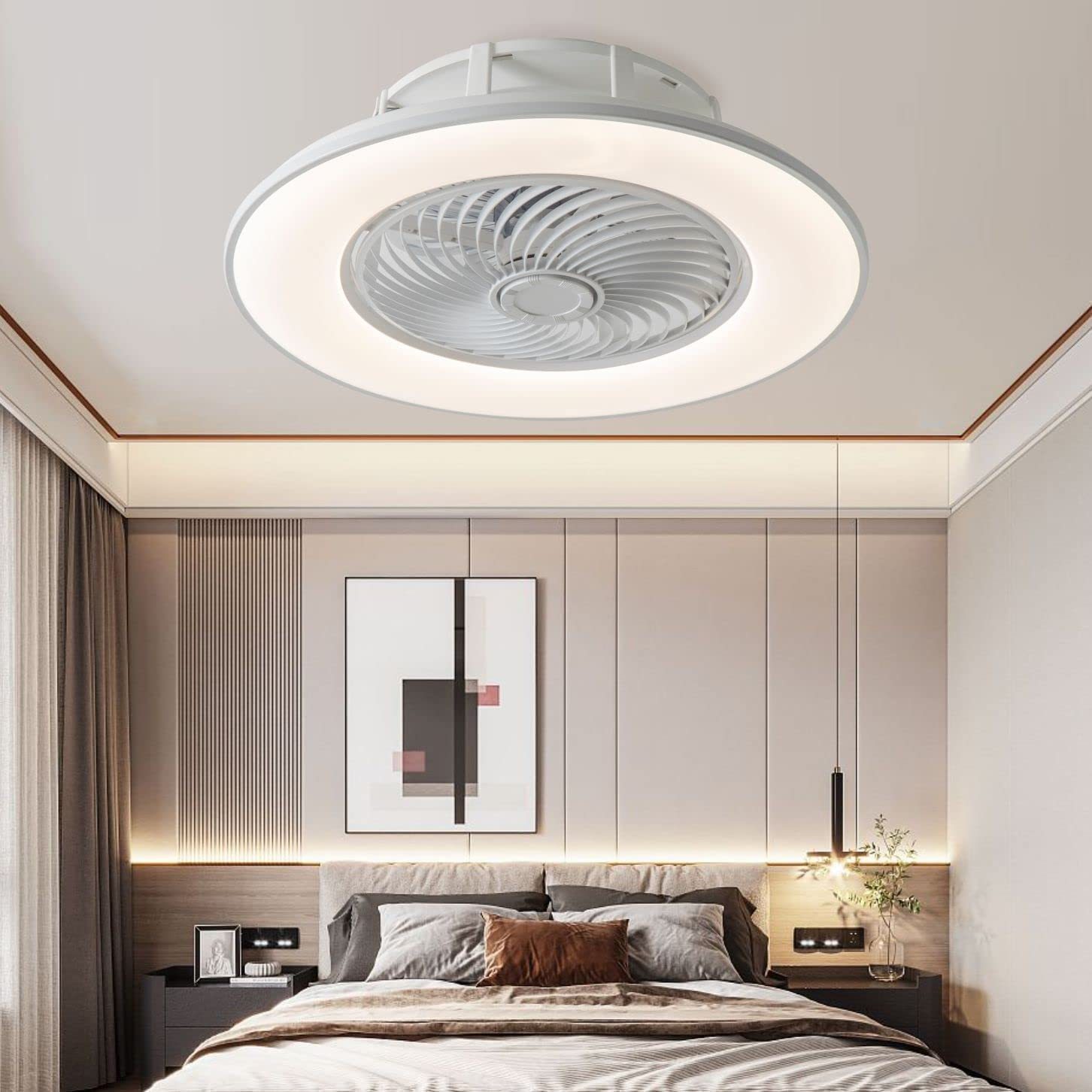 Simple Invisible Fan Light Smart Bedroom Ceiling Light - Image 7