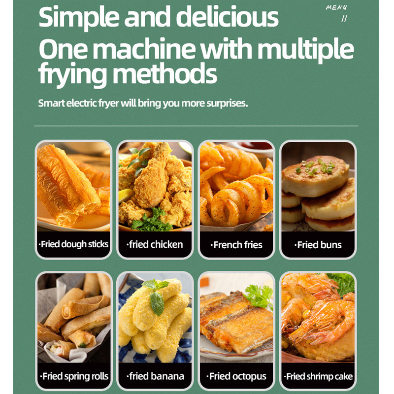 Visual Multifunctional Electric Air Fryer Skewer French Fries Machine - Image 6