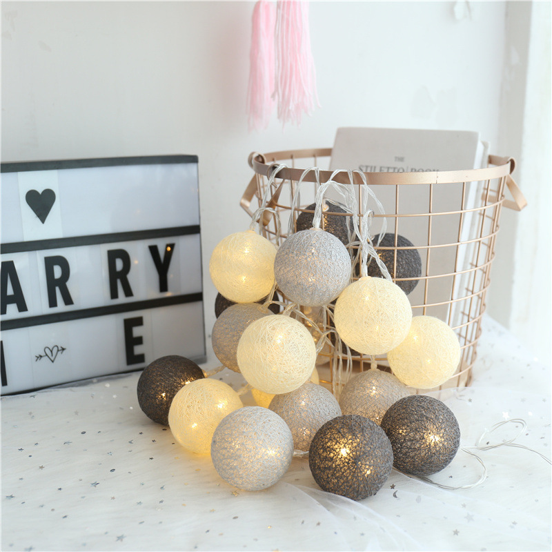 Cotton Thread Ball LED Lantern String Starry Lamp Battery Decoration Lamp - Image 2