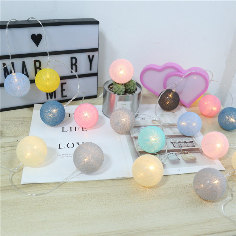 Cotton Thread Ball LED Lantern String Starry Lamp Battery Decoration Lamp - Image 3