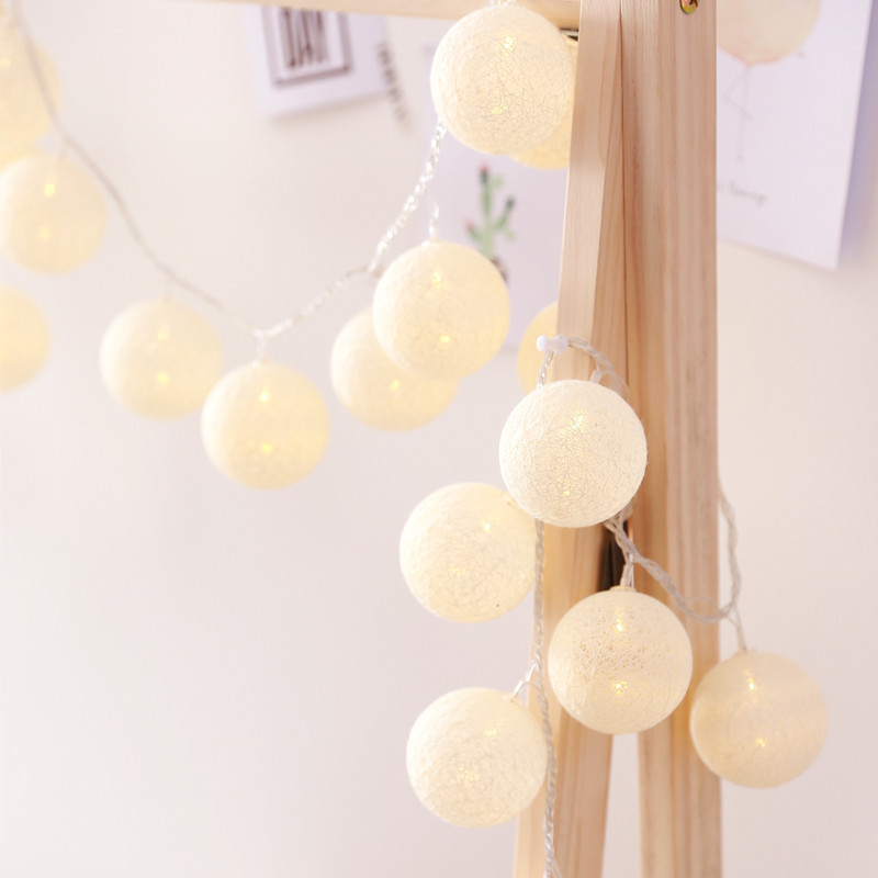 Cotton Thread Ball LED Lantern String Starry Lamp Battery Decoration Lamp - Image 5