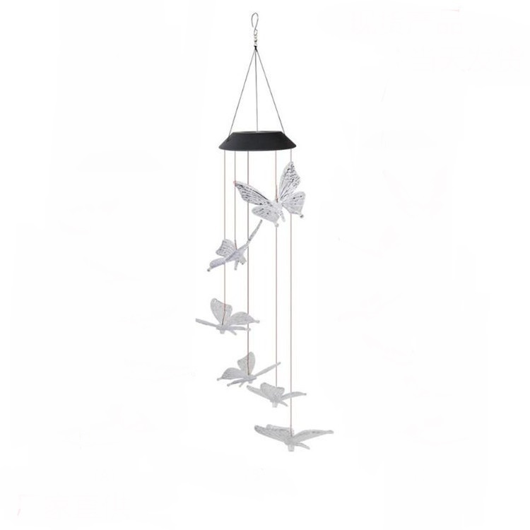 Solar Powered LED Wind Chime Light Hanging Color-Changing Yard Garden Butterfly Lamp Decor - Image 6