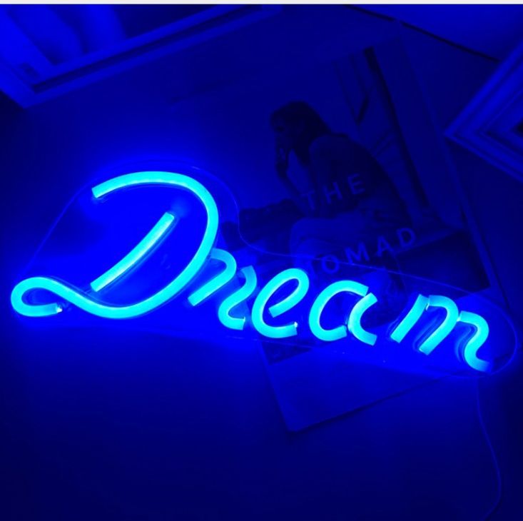 Led Creative Lighting Pendant Uppercase And Lowercase Dream Acrylic Backboard Neon Light - Image 2