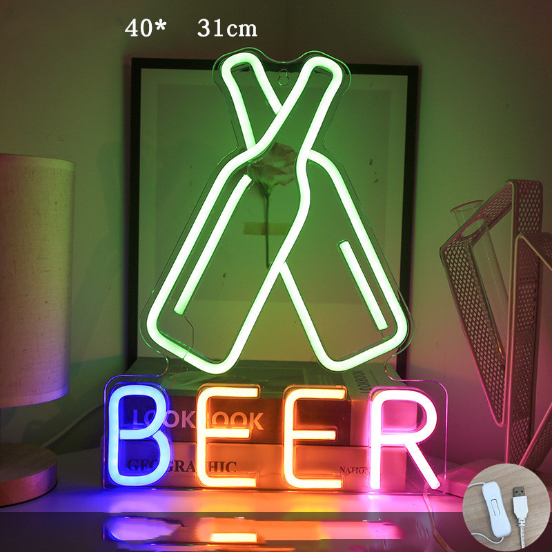Led Creative Lighting Pendant Uppercase And Lowercase Dream Acrylic Backboard Neon Light - Image 10