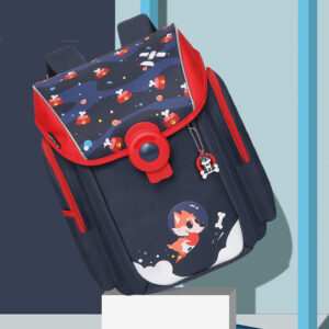 Primary School Students Backpack With Magnetic Buckle And Ridge Protection