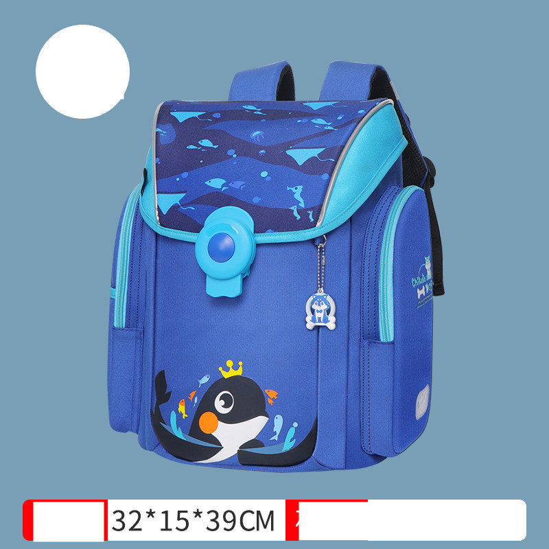 Primary School Students Backpack With Magnetic Buckle And Ridge Protection - Image 2