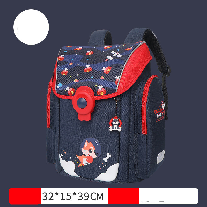 Primary School Students Backpack With Magnetic Buckle And Ridge Protection - Image 3