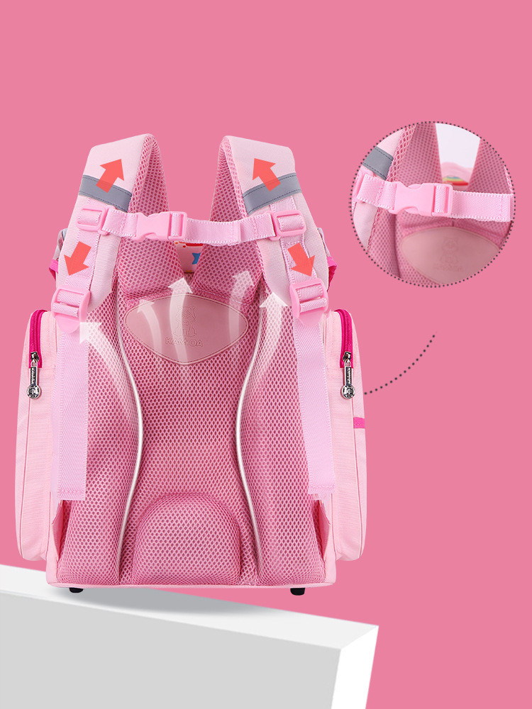 Primary School Students Backpack With Magnetic Buckle And Ridge Protection - Image 4