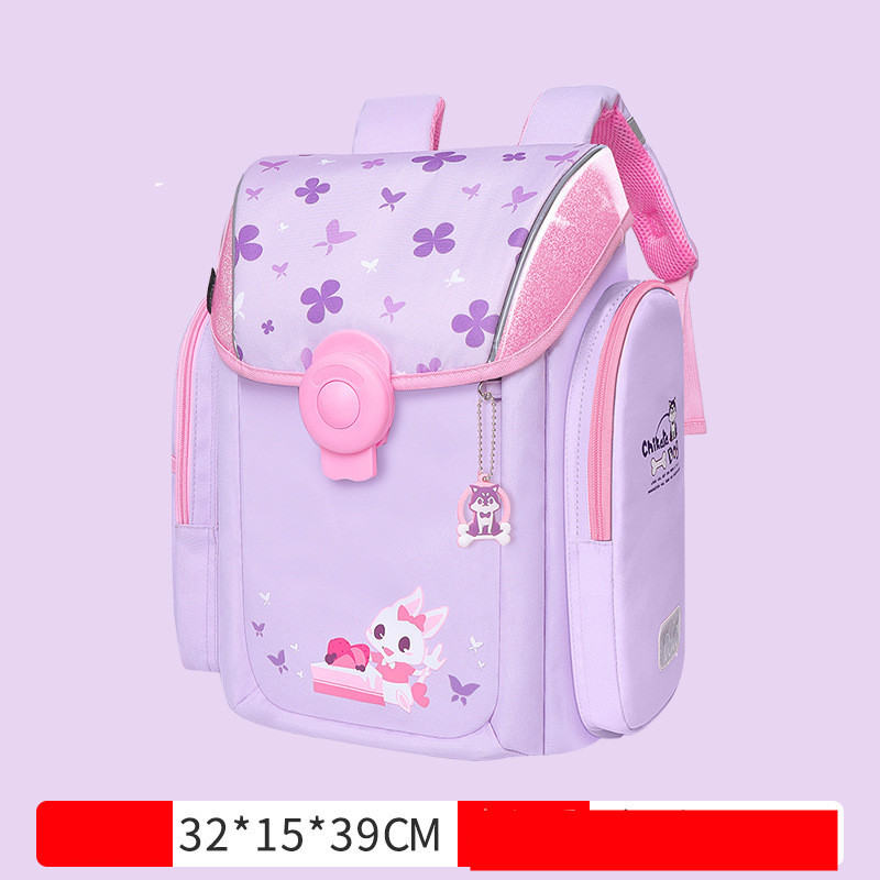 Primary School Students Backpack With Magnetic Buckle And Ridge Protection - Image 5