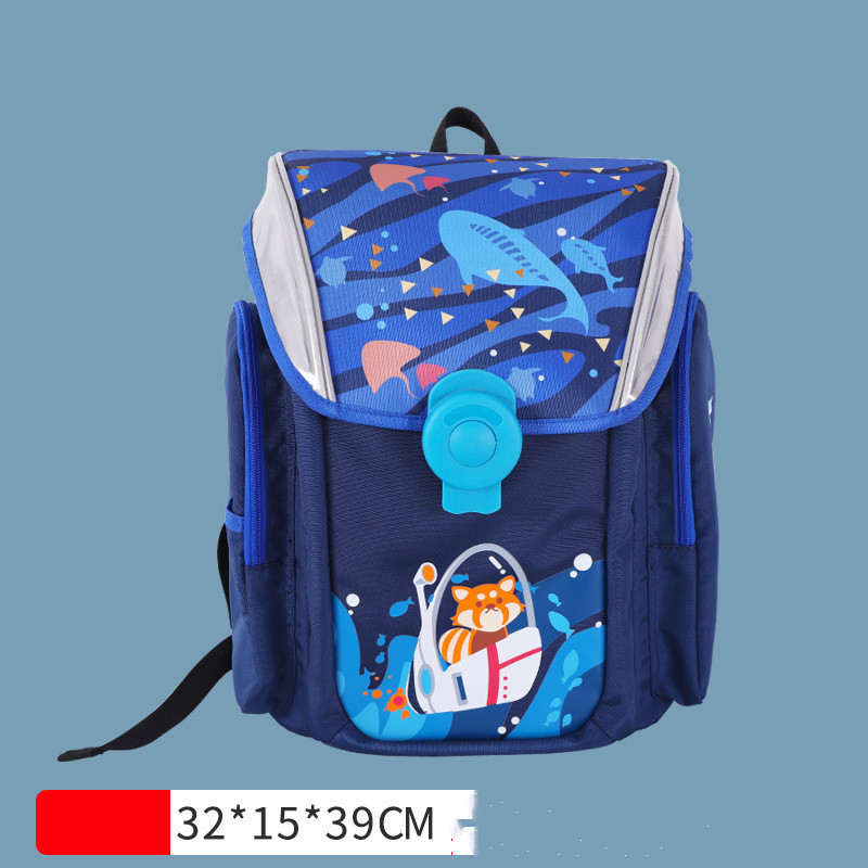 Primary School Students Backpack With Magnetic Buckle And Ridge Protection - Image 6