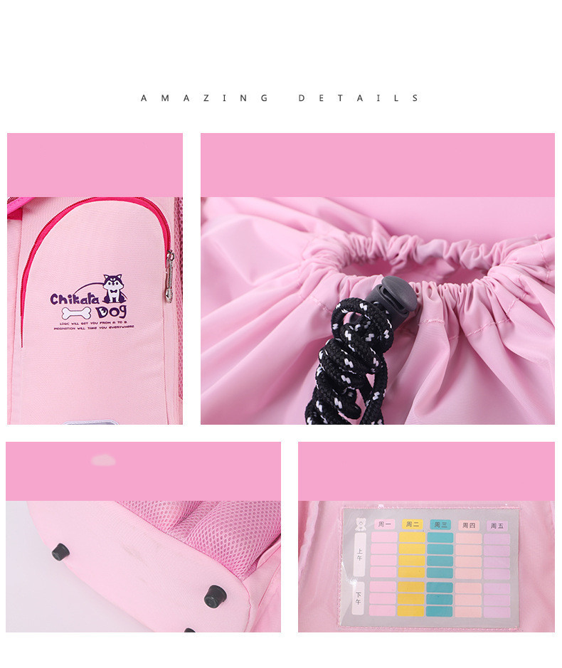 Primary School Students Backpack With Magnetic Buckle And Ridge Protection - Image 7