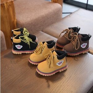 Baby cotton shoes autumn and winter new female treasure 1-3 years old 2 warm plus velvet children Martin boots boys winter shoes tide
