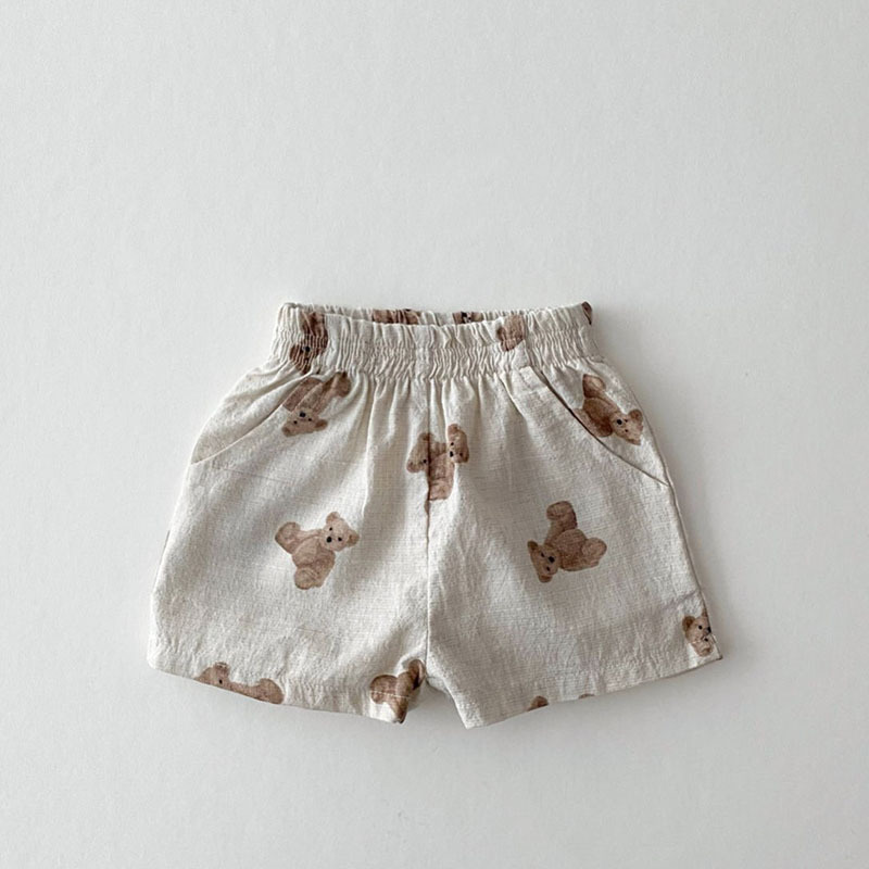 Ins Baby Loose Thin Cotton And Linen Shorts Childish Style - Image 4