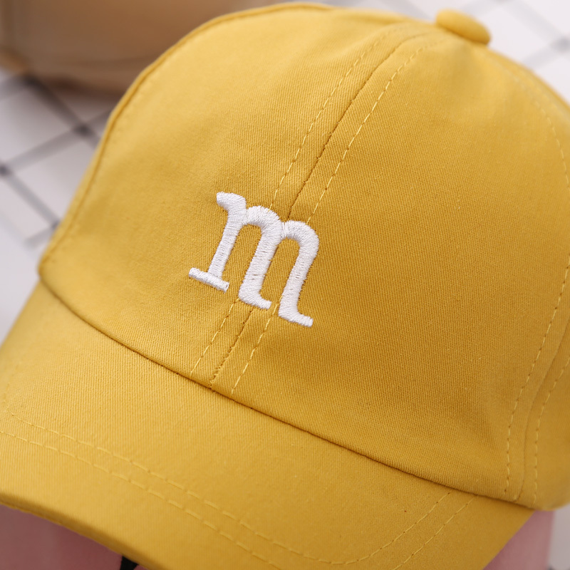 Baseball Cap Boy Letter M Embroidered Children's Cotton Spring and Autumn Hat Cap - Image 2