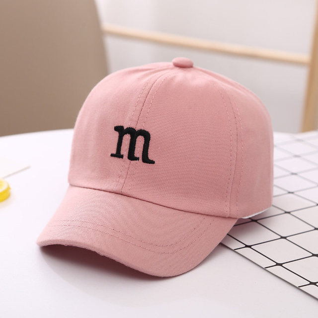 Baseball Cap Boy Letter M Embroidered Children's Cotton Spring and Autumn Hat Cap - Image 7