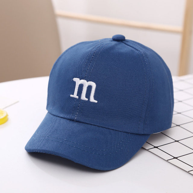 Baseball Cap Boy Letter M Embroidered Children's Cotton Spring and Autumn Hat Cap - Image 8