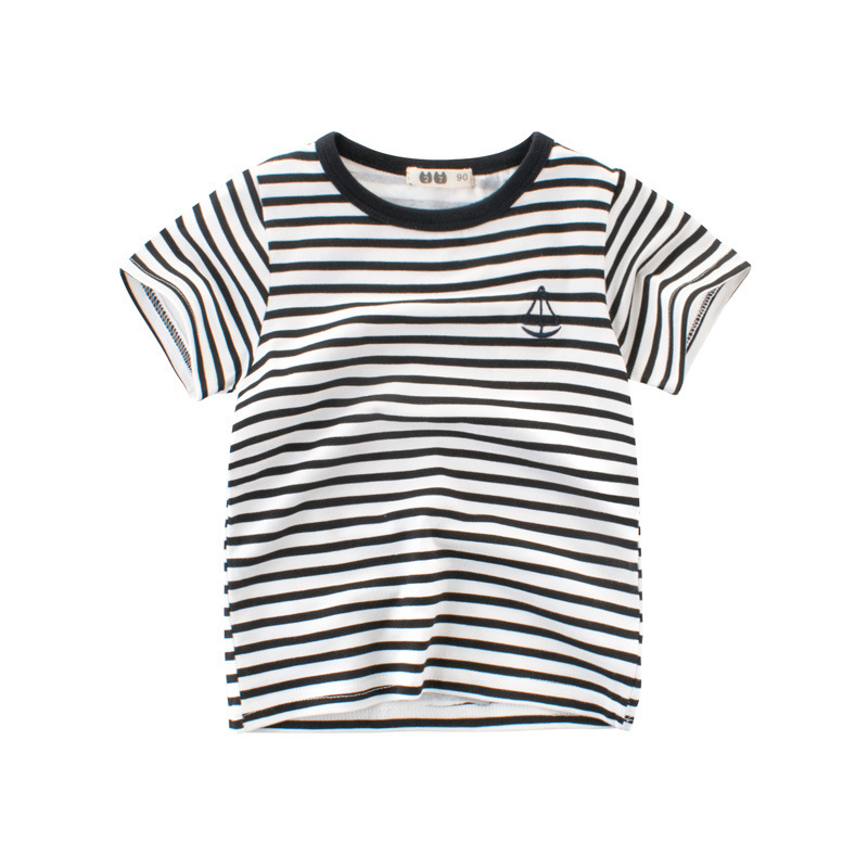 Boys' Cotton Kids Striped T-Shirt - Image 4