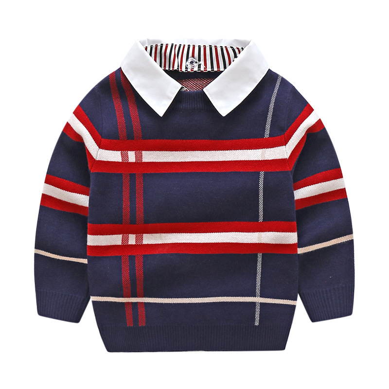 Boys plaid jacquard sweater - Image 5