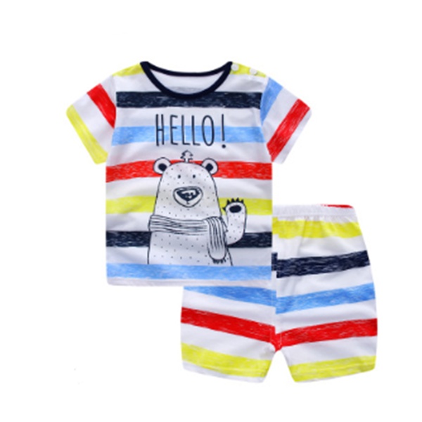 Cartoon Clothing Baby Boy Summer Clothes T-shirt Baby Girl Casual Clothing Sets - Image 5