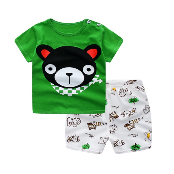 Cartoon Clothing Baby Boy Summer Clothes T-shirt Baby Girl Casual Clothing Sets - Image 6