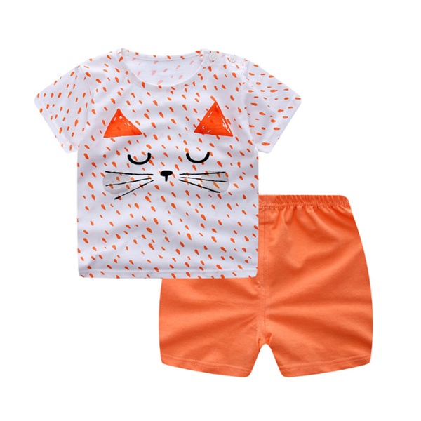Cartoon Clothing Baby Boy Summer Clothes T-shirt Baby Girl Casual Clothing Sets - Image 7