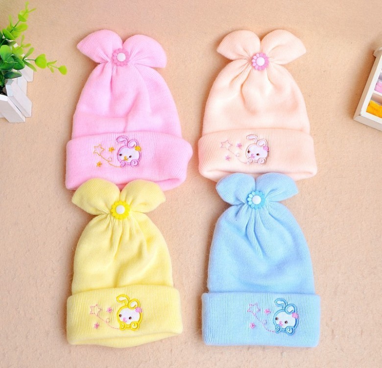 Autumn And Winter Newborn Baby Woolen Hats - Image 3