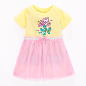 Children's Net Dress With Short Sleeves