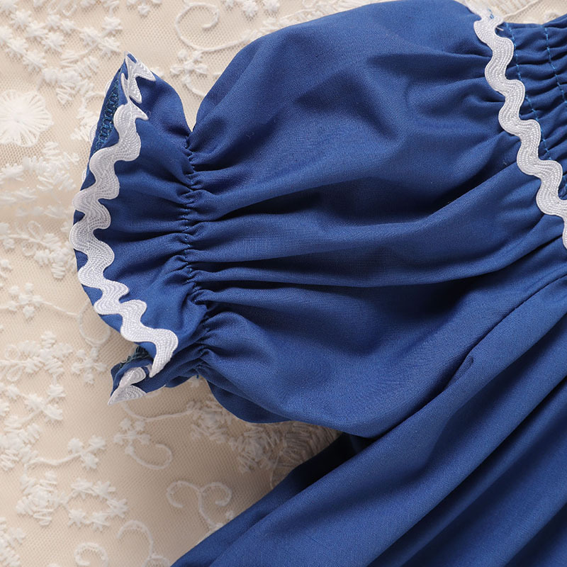 Toddler Infant Girl Christmas Santa Embroidery Short Sleeve Princess Party Dress Smocked Baby Girl Clothes - Image 6