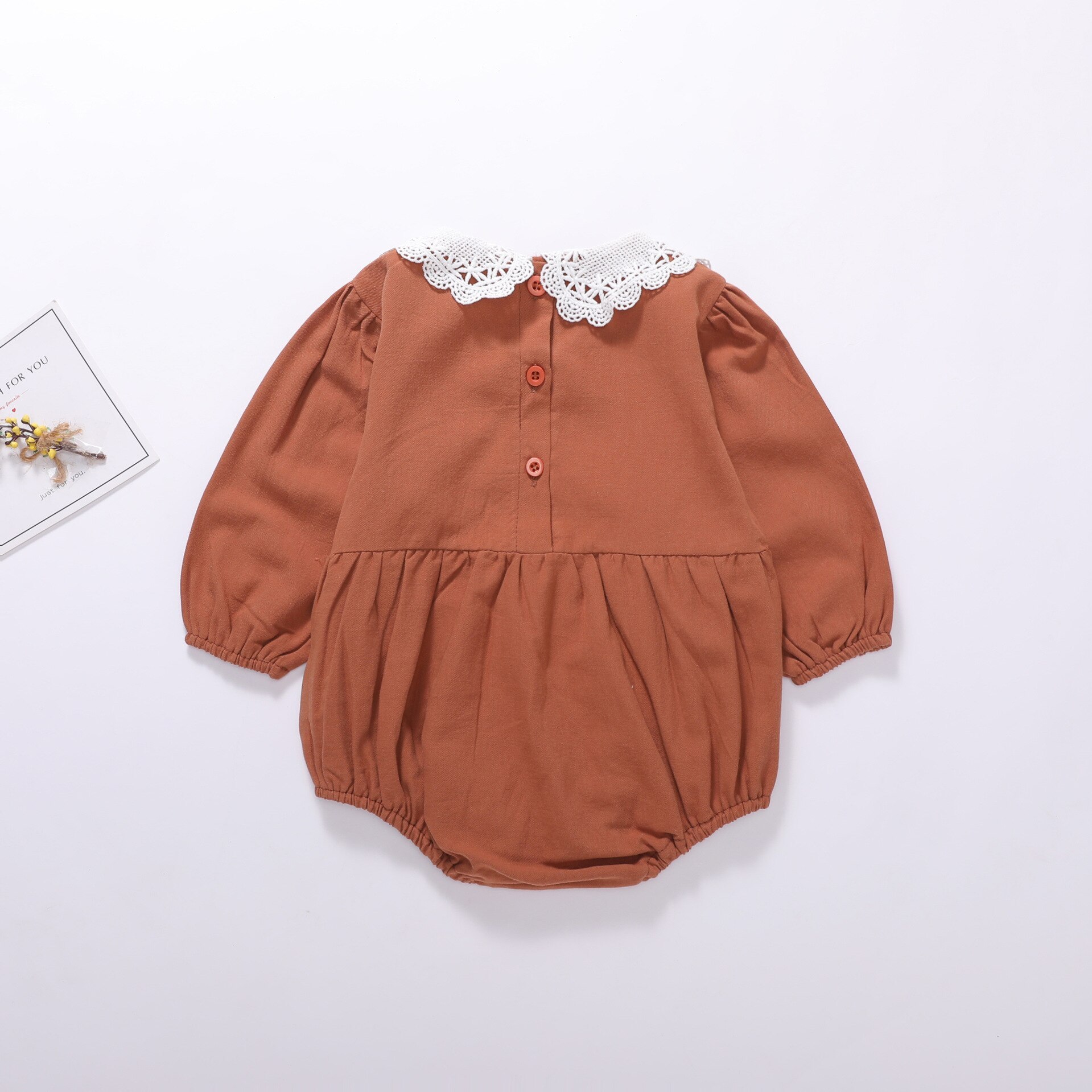 Plaid baby long sleeve Romper - Image 3