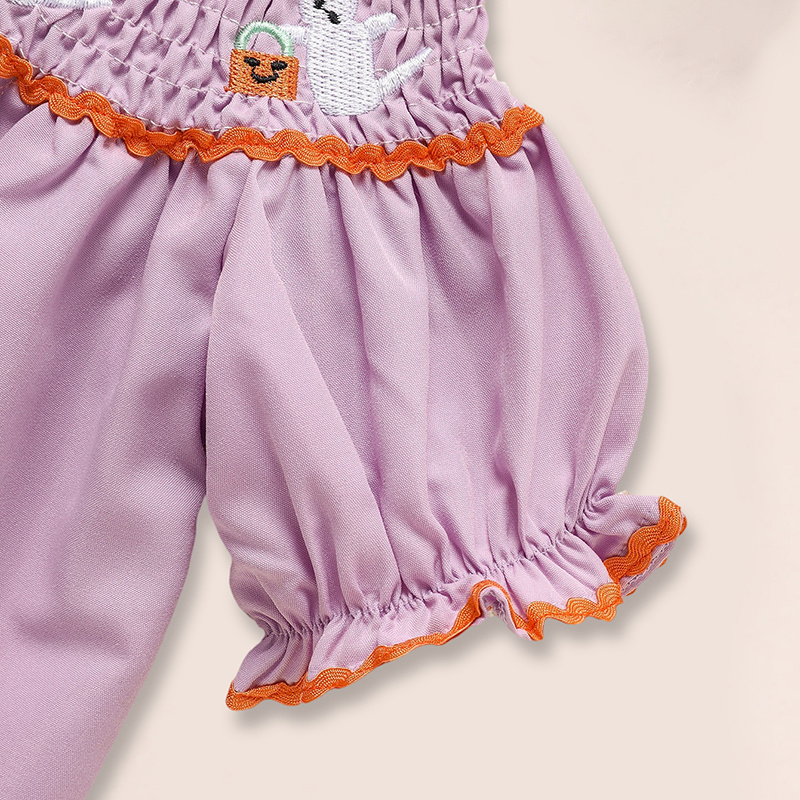Infant Baby Girls Halloween Dress Ghost Embroidery Dress With Headband Party Costume Dresses - Image 6