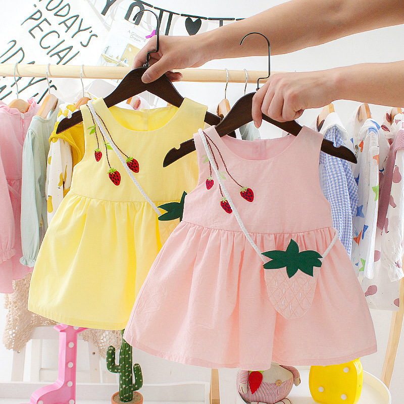 Baby Girl Summer Dress 1-3 Years Old Suspender Baby Skirt Girl Dress - Image 3