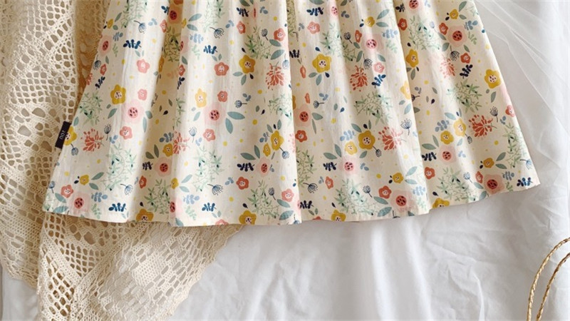 Children's Clothing Girls Floral Dress Pastoral Style Princess Dress - Image 4