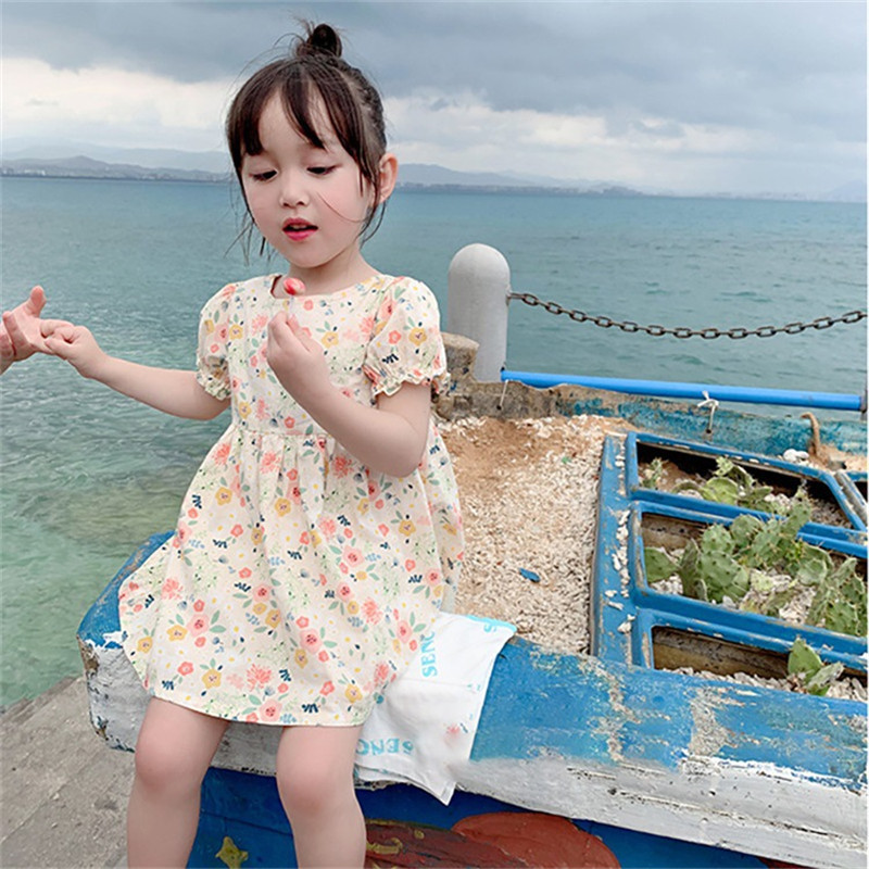 Children's Clothing Girls Floral Dress Pastoral Style Princess Dress - Image 6