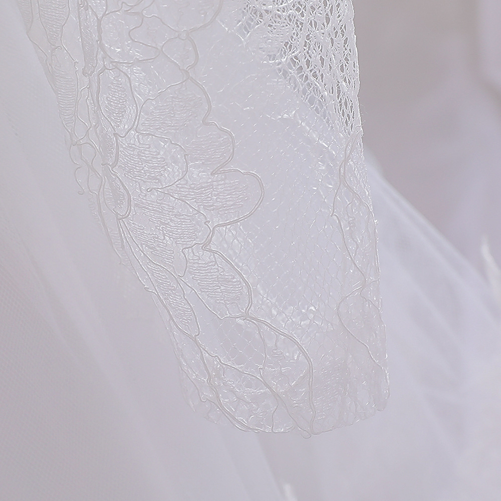 Children's Dress One Year Old Girl Lace Long Sleeve Puffy Baby Shower - Image 8