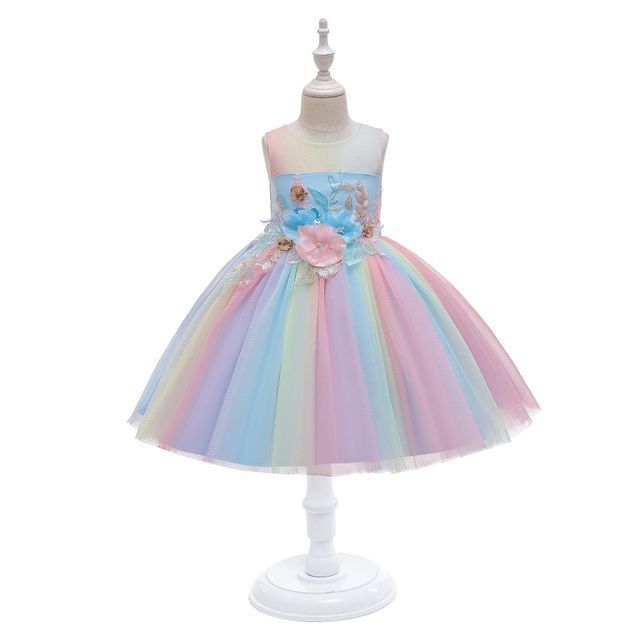 Girls' One Year Old 61 Performance Costume Flower Girl Dress - Image 3