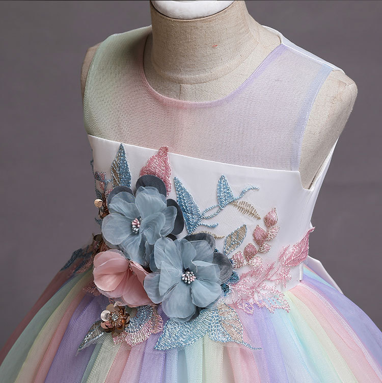 Girls' One Year Old 61 Performance Costume Flower Girl Dress - Image 5