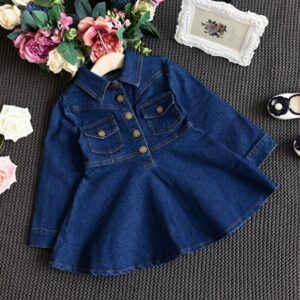 Denim Dress For Middle And Small Girls