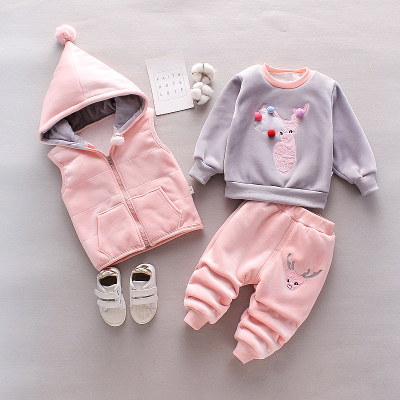 New Children's Clothing Winter Clothes For Boys Baby Thickening Three-piece Set - Image 9